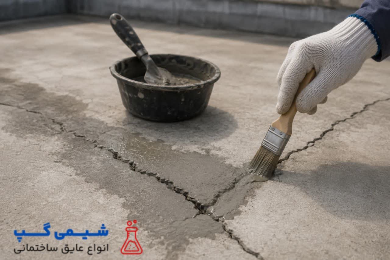 رفع ترک سیمان پشت بام