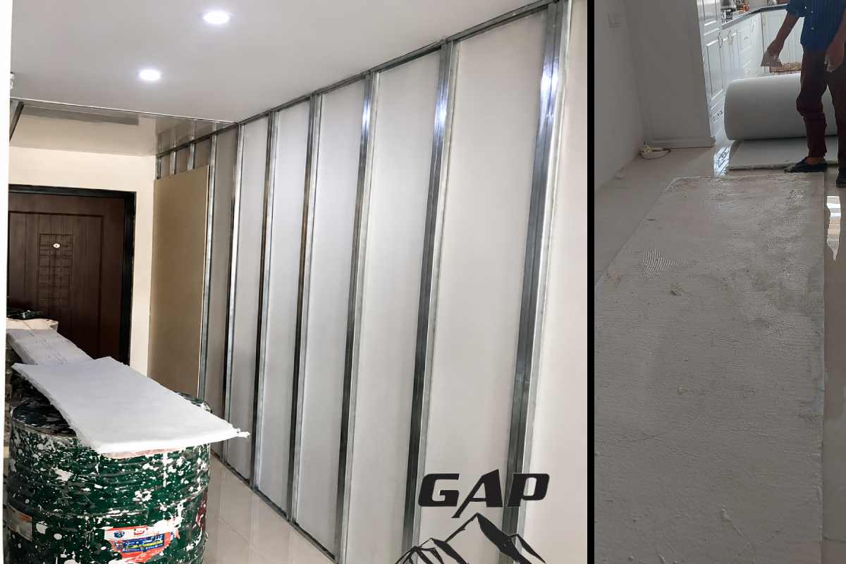 عایق صوتی دیوار مشترک